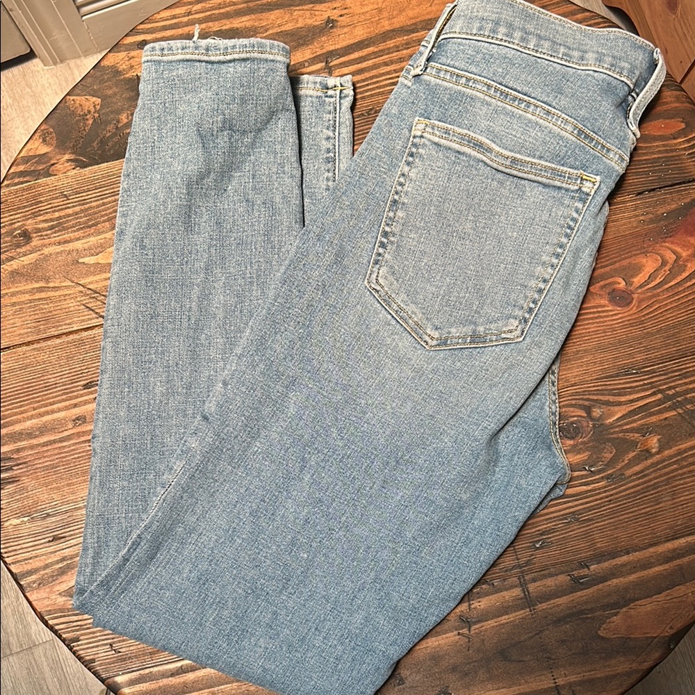 J. Crew High Waisted Toothpick Denim Blue Skinny Jeans - Picture 2 of 7